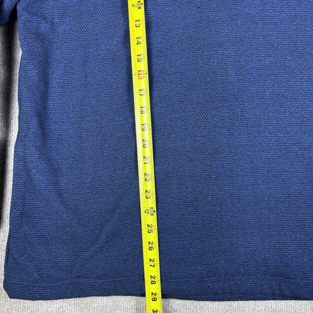 Orvis Sherpa Fleece Quarter Zip Pullover Blue Textured Mens XXL Lined Sweater